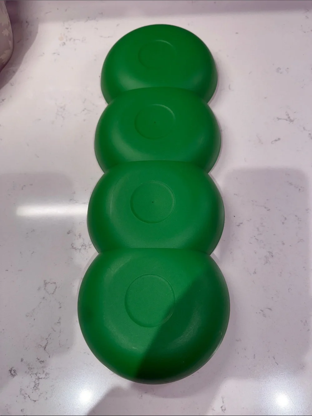 Tupperware Green 4-Section Serving Tray - Multipurpose Snack and Dip Server